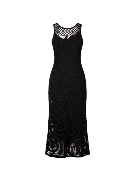 Croșetat rochie midi Pinko până la genunchi de costum negru