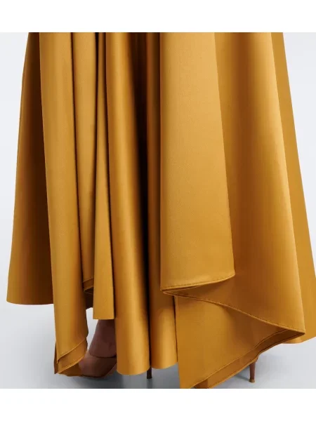 Rochie Solace London din satin cu gât halter galben