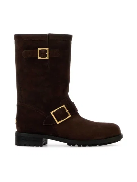 Kozaki Jimmy Choo skórzane brązowe