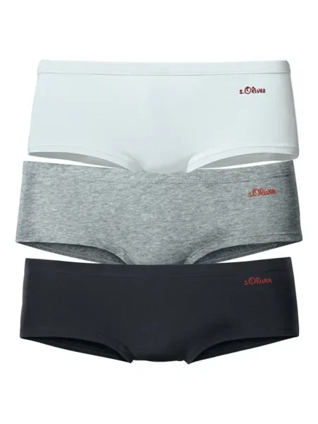 S.Oliver Spodnje hlače pegasto siva / črna bela