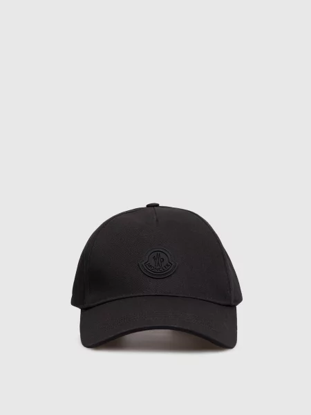 Кепка з нашивкою логотипа Moncler чорна