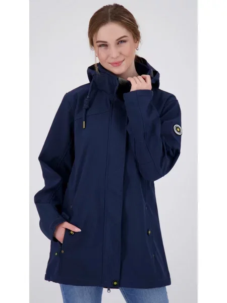 Ankerglut Demisezoninė striukė Softshellmantel Ankerglutbrise Damen Softshelljacke Kapuze tamsiai mėlyna