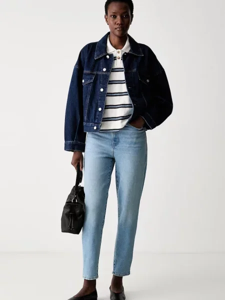 Levi's rifle mom fit dámske HIGH WAISTED MOM JEAN modrá