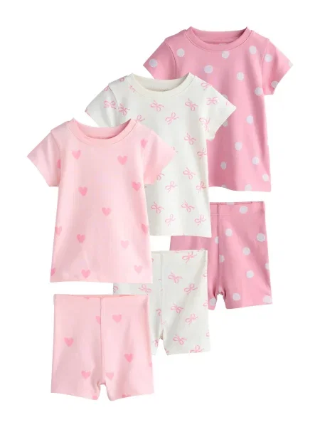 Next Pijamale roz / roz pal / roz deschis / natural alb