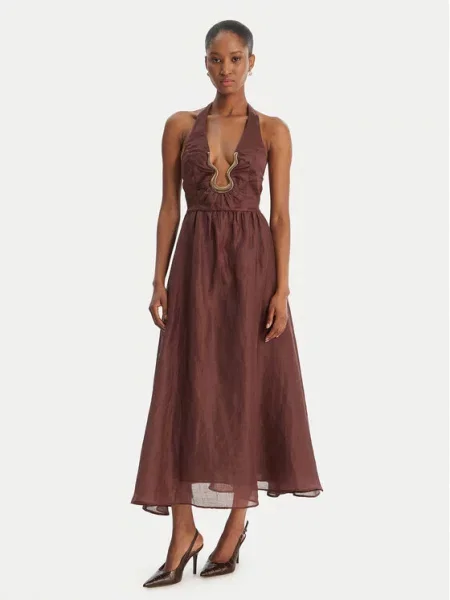 Bardot Cocktail obleka Cavarly rjava