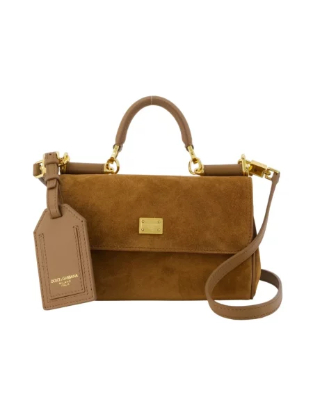 Torebka Dolce And Gabbana skórzana brązowa