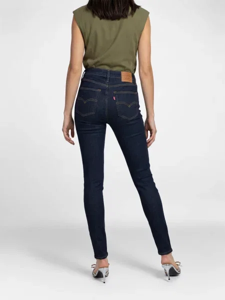 Skinny fit džínsy Levi's 721 s vysokým pásom modrá