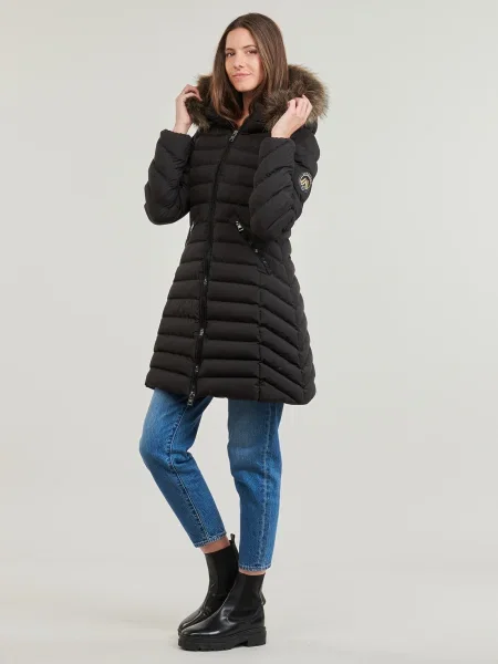 Geacă Superdry cu glugă negru