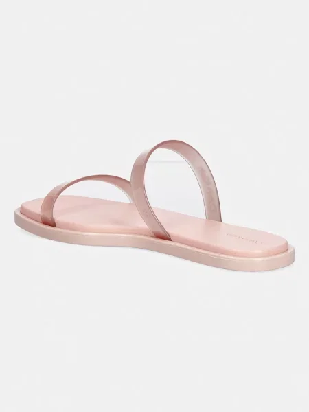 Calvin Klein női papucs JELLY SNDL DOUB BAR SHINY ST TPU rózsaszín