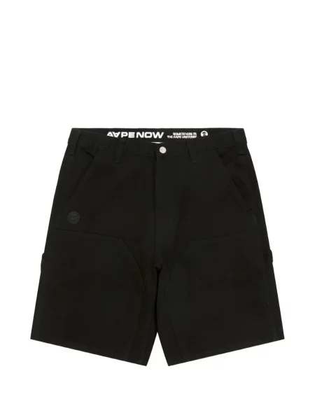 Pantaloni scurți Aape By A Bathing Ape cu autograf negru