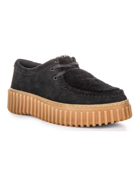 Półbuty Clarks zamszowe czarne