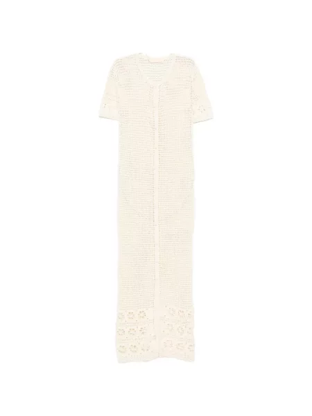 Rochie maxi Terry Puesto cu model floral tricotate