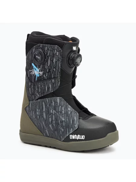 Férfi snowboard cipő ThirtyTwo Lashed Double Boa Powell olive/grey/black Lashed Double Boa Powell fekete