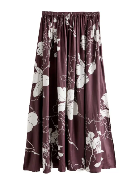 Next Fustă Kew ecru / burgundy roșu