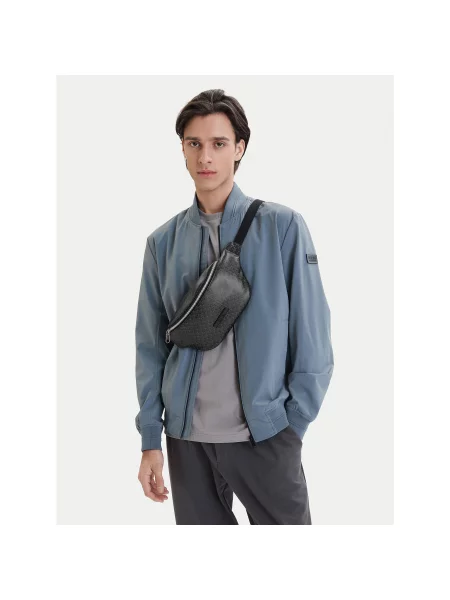Чанта за кръст﻿ Calvin Klein Emblem Aop Coated Waistbag черен