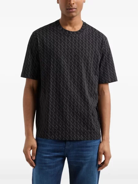 Tricou Armani Exchange cu imagine negru