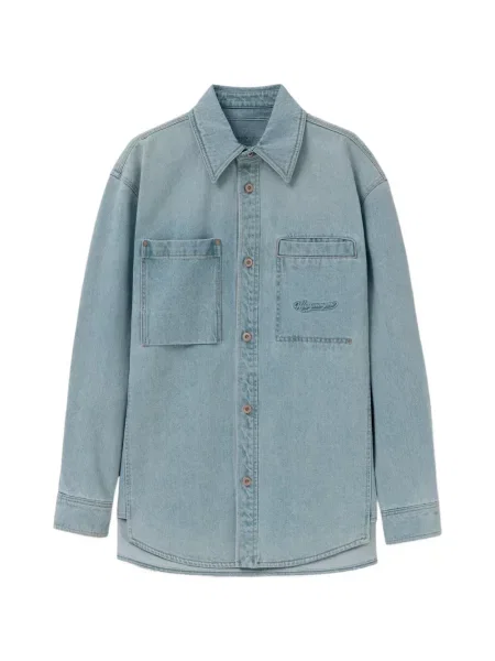 Дънкова риза Wooyoungmi синьо