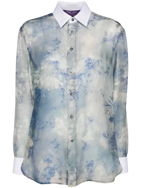 Cămașă Ralph Lauren Collection cu model floral cu imagine albastru