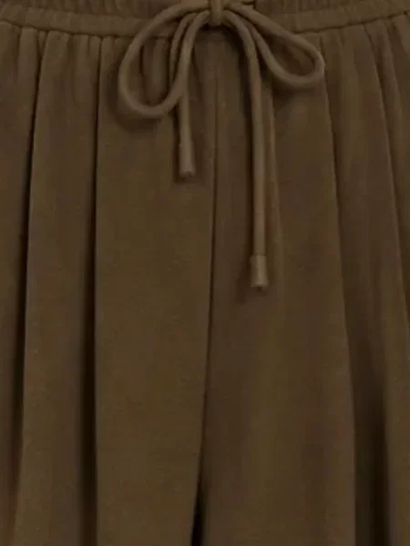 Pantaloni palazzo Eleh cu cordon maro