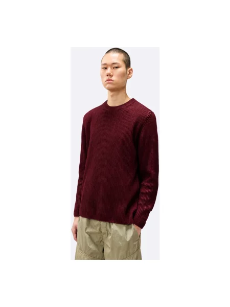 Sweter C.p. Company z okrągłym dekoltem czerwony