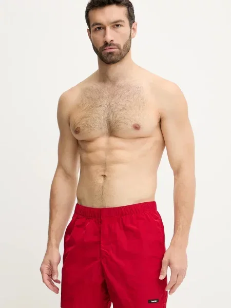 Kopalne kratke hlače Calvin Klein rdeča