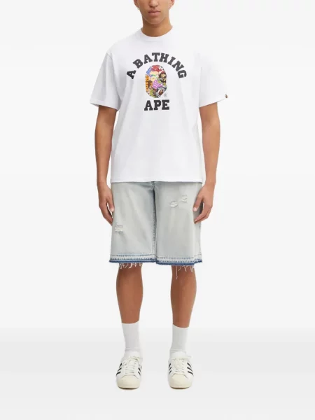 Tricou A Bathing Ape® cu imagine alb