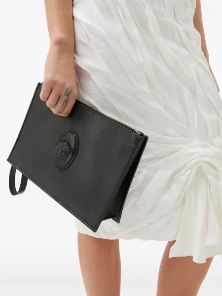 Geantă Versace din piele negru