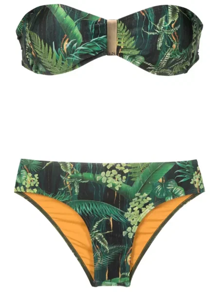 Bikini Lygia & Nanny z nadrukiem zielony