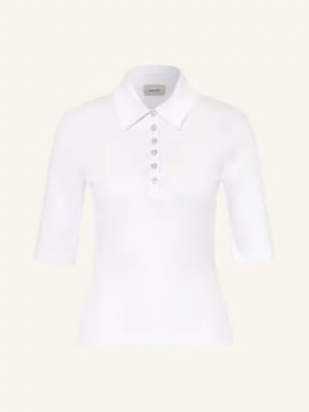 Gestuz Koszulka Polo Z Dżerseju Gzdrew weiss białe