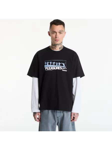 Tricou PLEASURES Stage Dive T-Shirt Black XXL negru