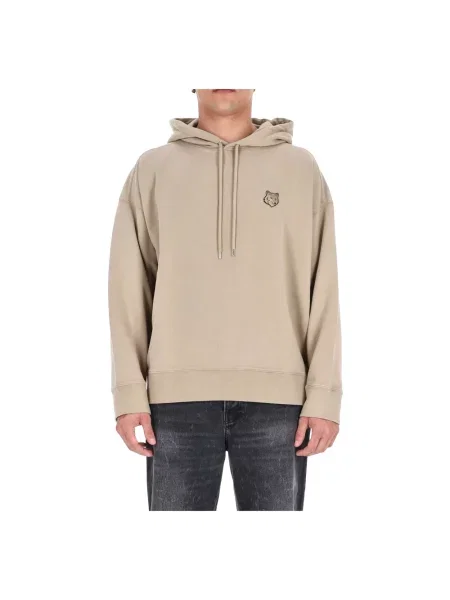Bluza z kapturem Maison Kitsune beżowa