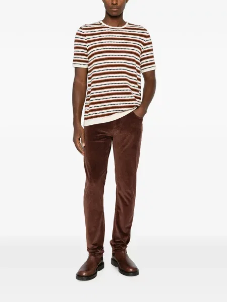 Pantaloni Jacob Cohën de catifea cord maro