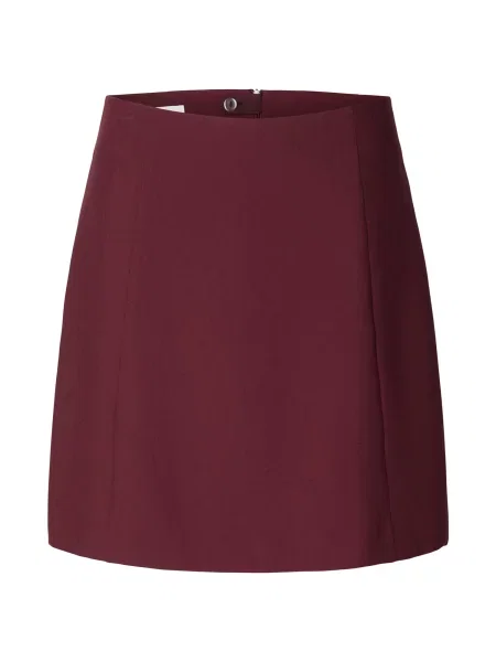 SELECTED Fustă SLWRITA bordeaux roșu