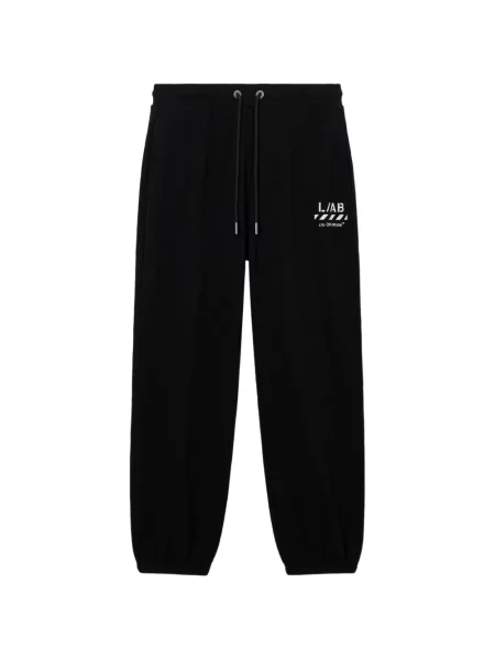 Pantaloni L/ab C/o Off-white cu imagine alergare alb
