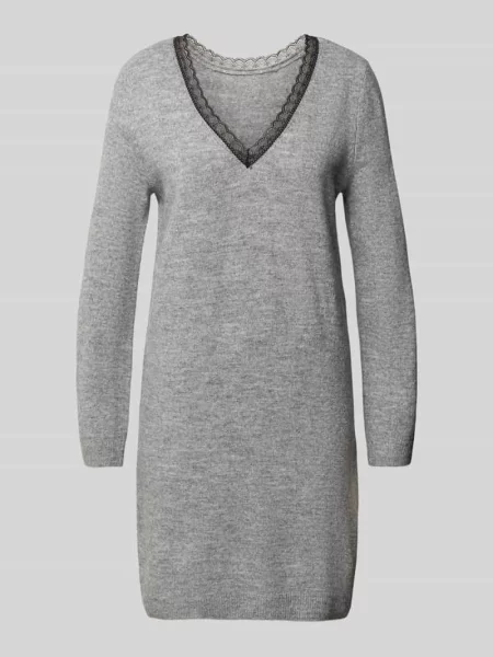 Sukienka z dzianiny taliowana z dekoltem w serek model ‘TAMMY’ Only