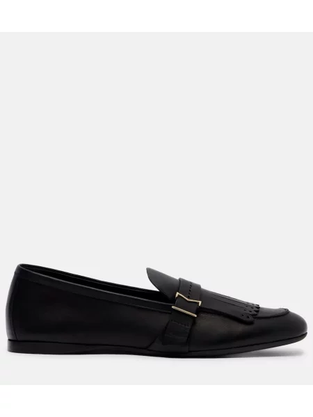 Pantofi loafer Max Mara din piele negru
