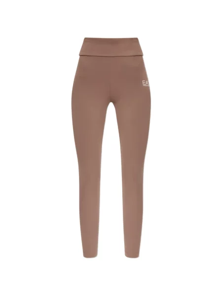 Leggings Ea7 Emporio Armani cu imagine maro