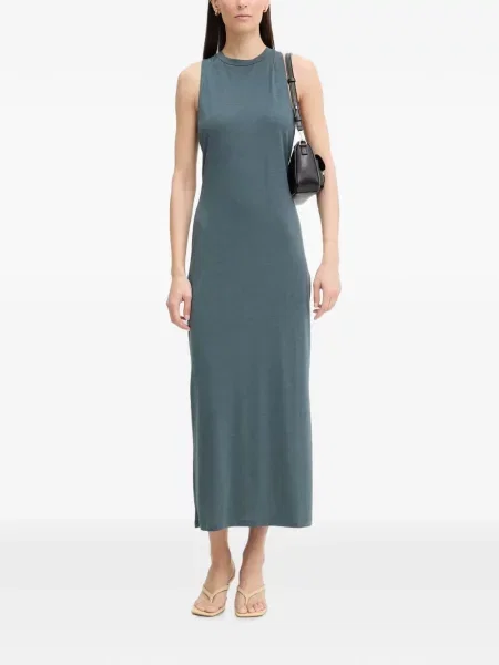 Rochie maxi Sessun fără mâneci albastru