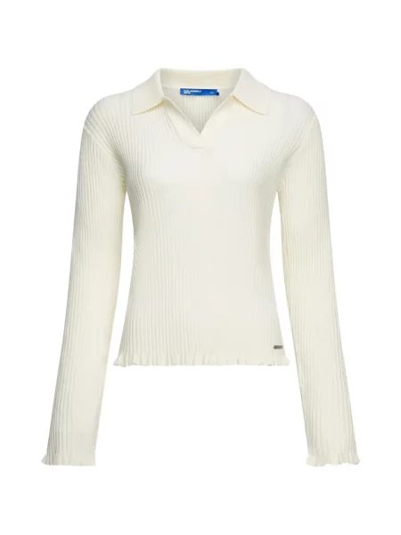 Top Karl Lagerfeld Jeans tricotate cu volane