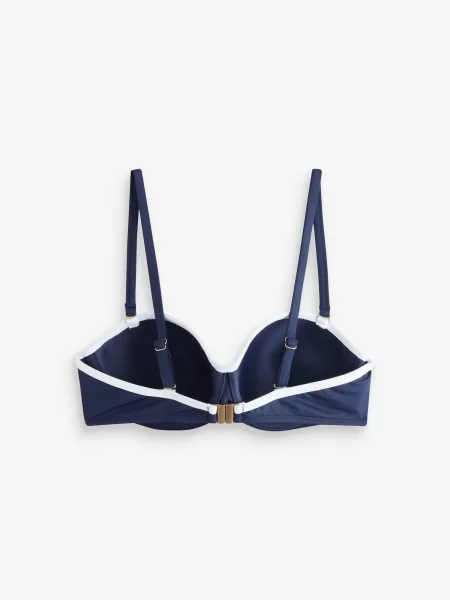Mint Velvet Bikinový top námornícka modrá biela