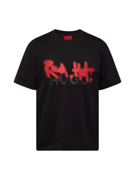 HUGO Red Tricou Dinricko roșu negru