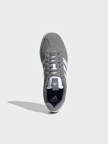 Кожаные кеды Adidas серые