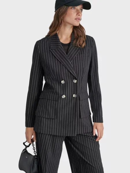 Смугастий піджак Dkny чорний