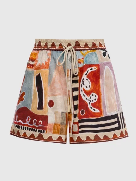 Шорти Michelle із льону в принт Alemais