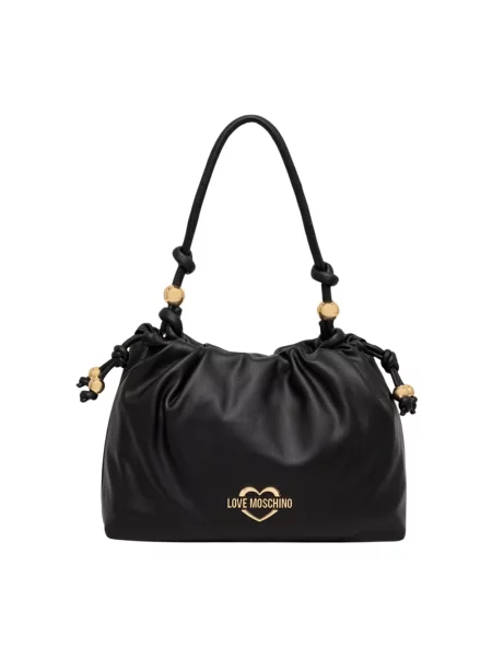 Love Moschino torebka skórzana czarna
