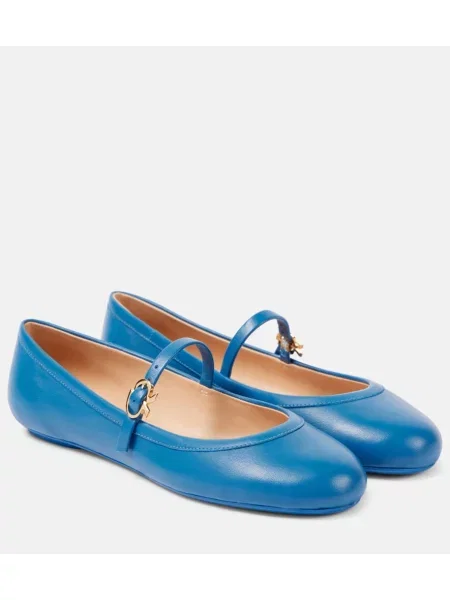 Pantofi cu toc Gianvito Rossi din piele albastru