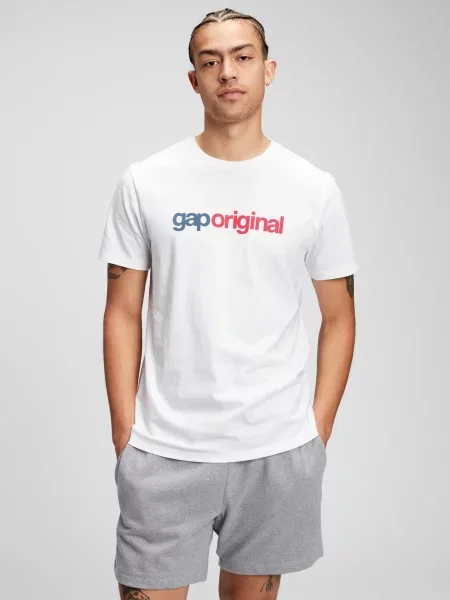 Tricou Gap cu autograf alb