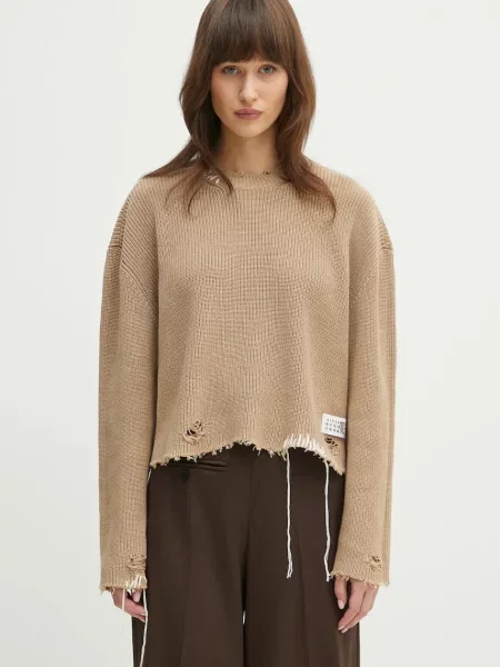 Πουλόβερ Maison Margiela γυναικείο μπεζ