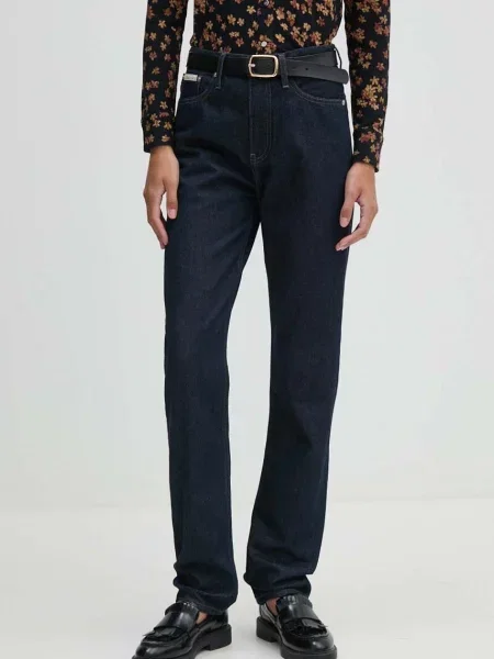 Дънки Calvin Klein Jeans тъмносиньо