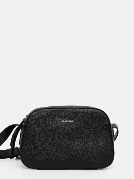 Coccinelle geantă crossbody pentru femei din piele negru